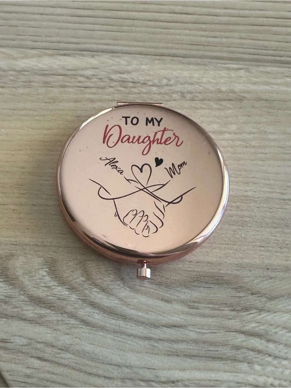 Rose Gold 'To My Daughter' Compact Mirror - Personalized Gift